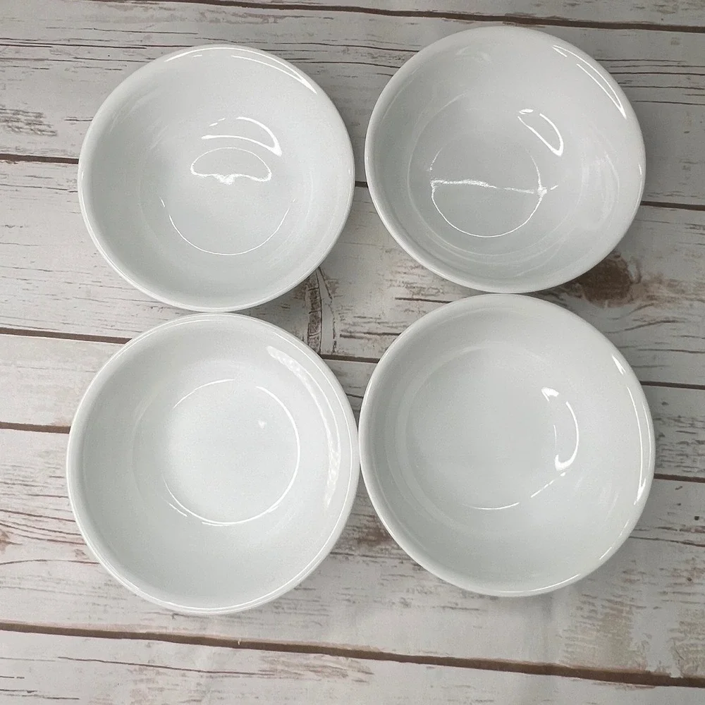 Corelle Bowls Winter Frost White Vitrelle Glass Small Soup Cereal Set of 4 5.25